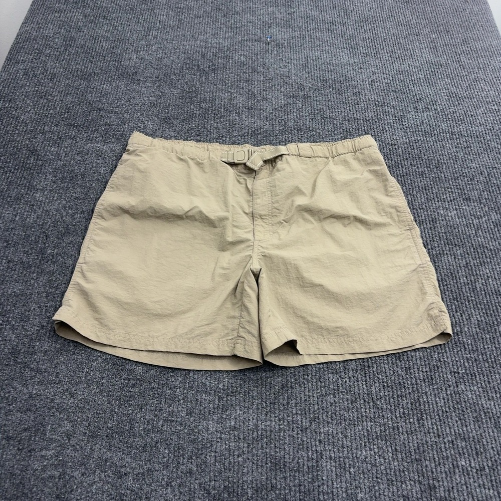 Lands End Shorts Mens 44 Khaki Nylon Belted Hiking Gorpcore Outdoor Summer
